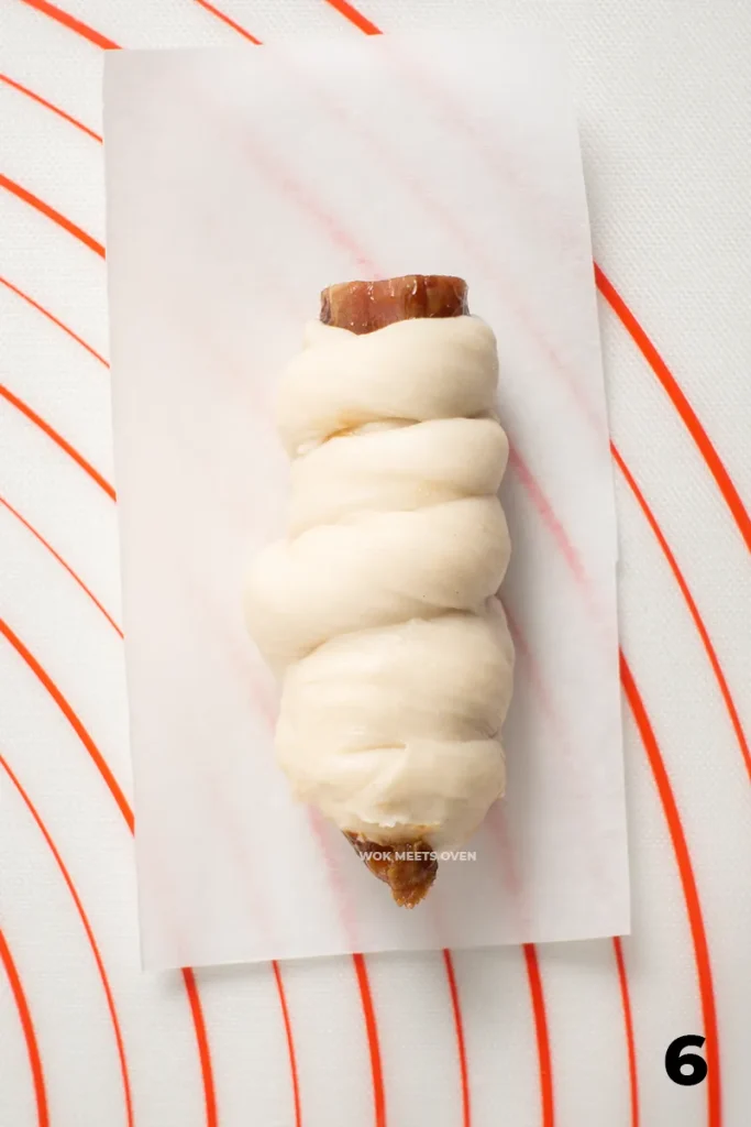 Bun on parchment paper