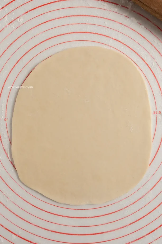 Water dough rolled out