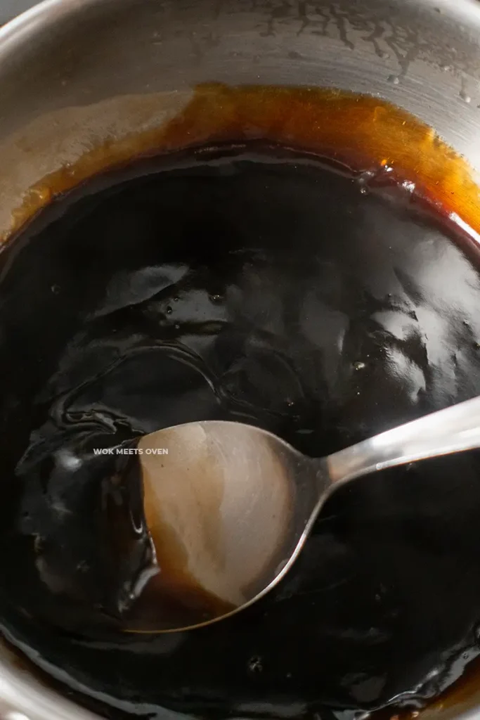 sauce thickened up in saucepan