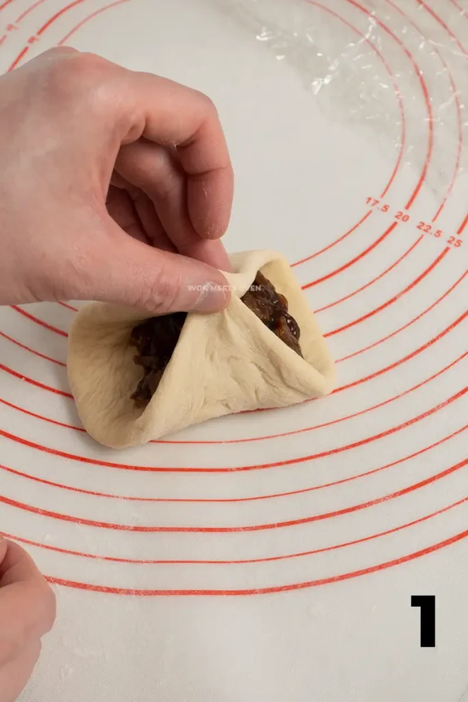 Wrapping bun step 1
