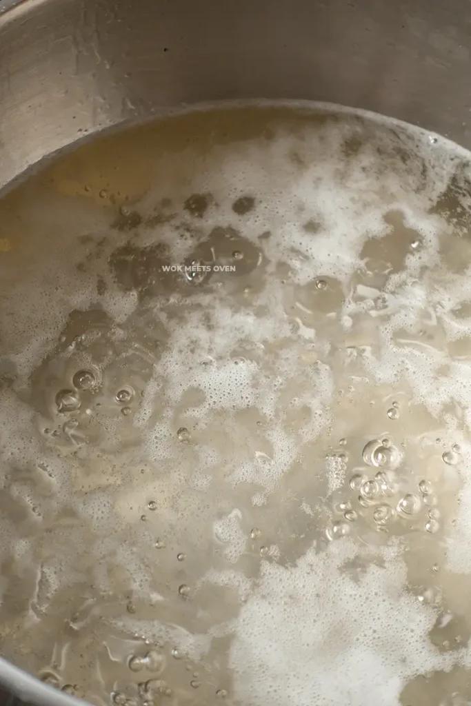 Sugar water boiling