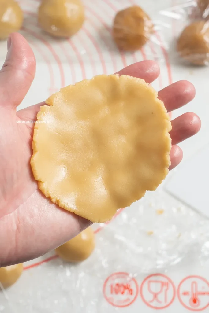 Dough flattened out