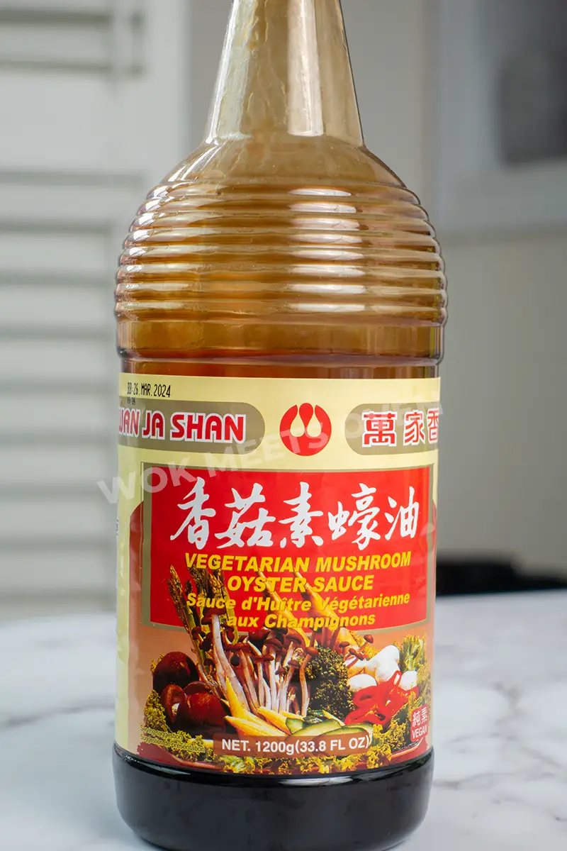 Bottle of vegetarian mushroom oyster sauce