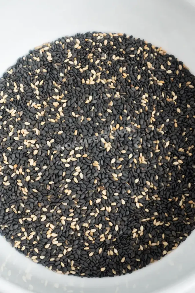 Finished toasting sesame seeds in bowl