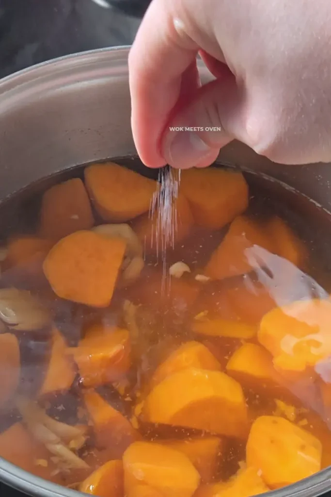 Adding in salt to dessert soup