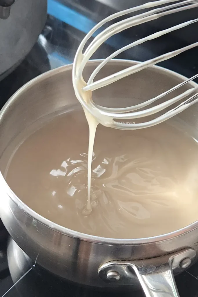 Water chestnut batter thickened up