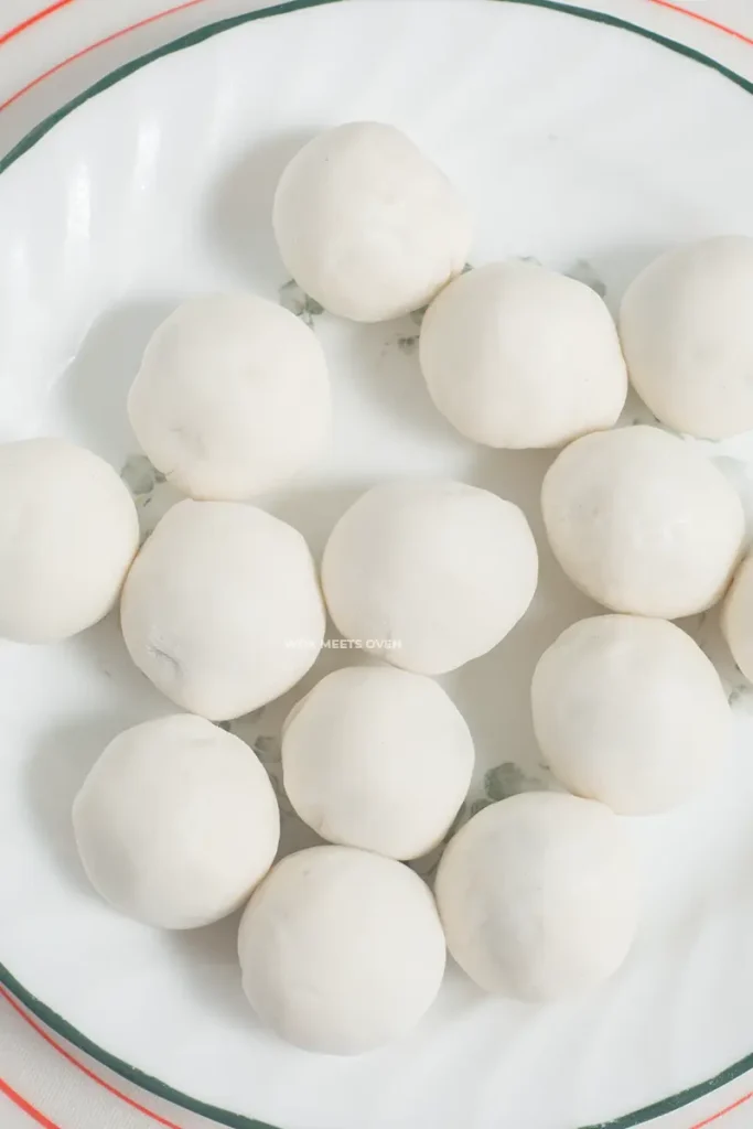 Bowl with all tang yuan shaped