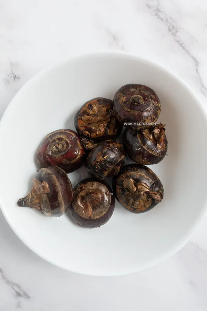 Water chestnuts in bowl