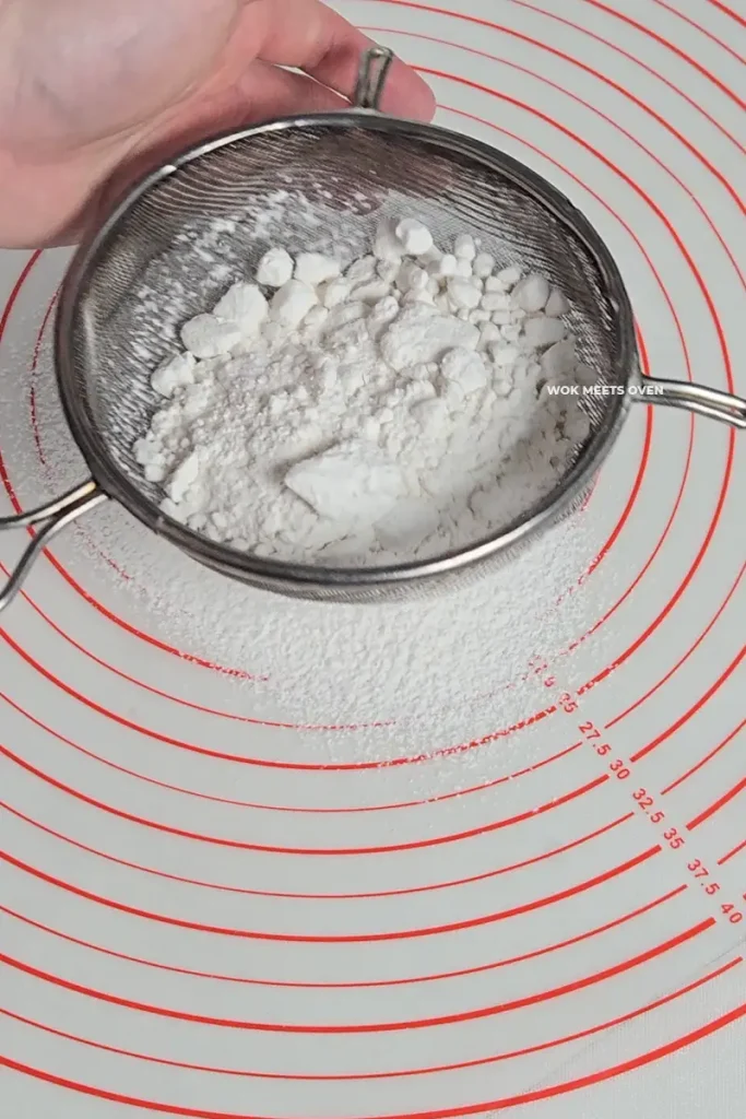 Sifting flour