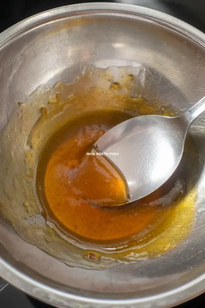 Jam melted into liquid